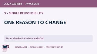 Single Responsibility Principle in Java | Order Checkout Example