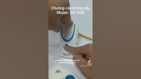Chuông cửa không dây chống nước, âm thanh to, rõ ràng chính hãng DC1108, có 16 kiểu chuông