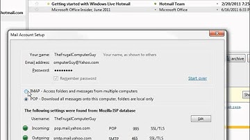 Thunderbird 3.1.10 (Free e-mail client) using Hotmail and Yahoo