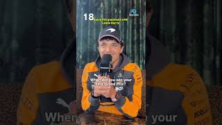 Quick fire questions with Lando Norris #f1 #formula1