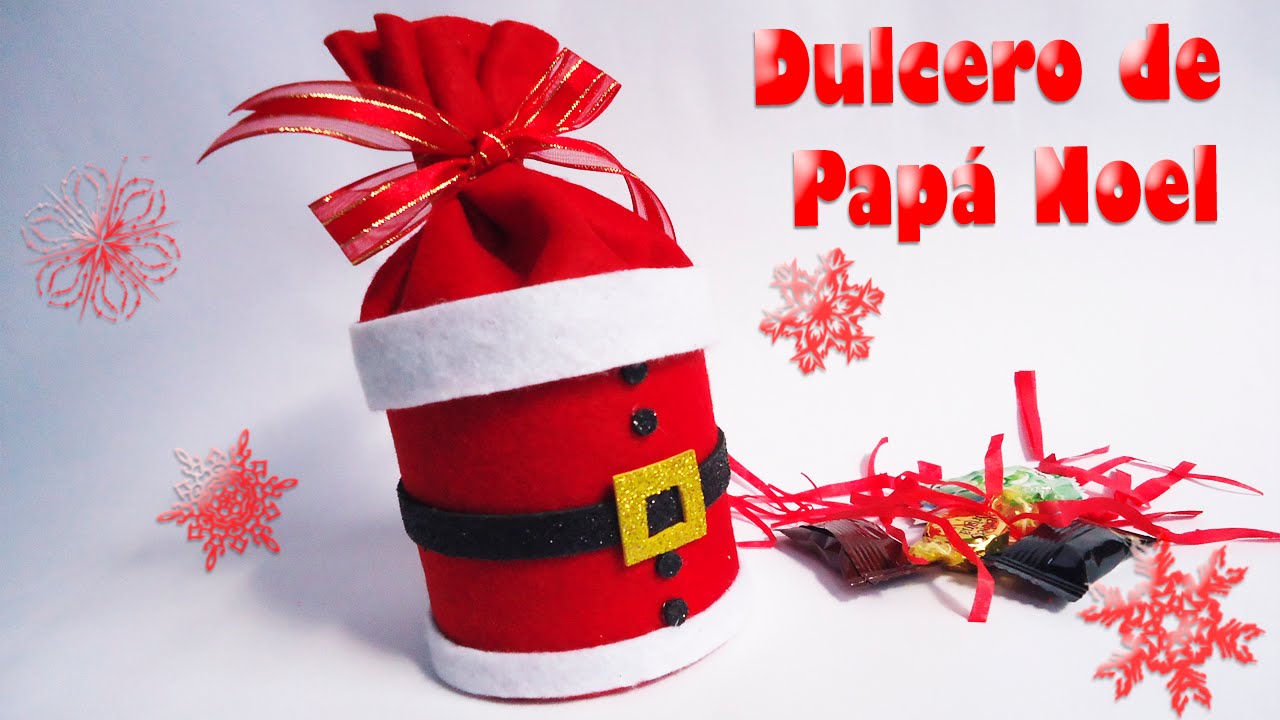 Dulcero de Papa Noel o Santa Hecho de Fieltro | DIY | Navidad - YouTube