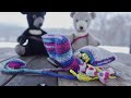 　かぎ針編み　ミニパッファーポーチ編みました　ミルフィム　DAISOアクリル糸　crochet