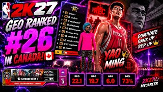 My Unstoppable 7”4 On NBA2K27 Got Me GEO Ranked In Canada And TopRep