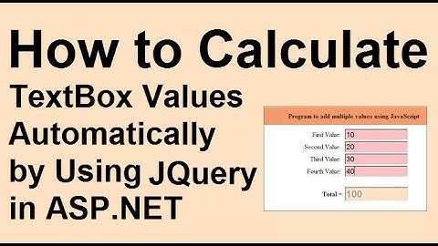 How to Calculate Total Amount Values Entered in Textbox by Using JQuery in Asp net