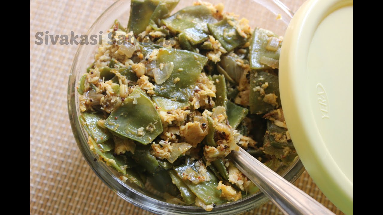 Avarakkai Poriyal(அவரைக்காய் பொறியல்)Sivakasi Samayal / Recipe - 142 ...