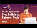 How to Use Foxit PDF Editor App in ChatGPT | Convert, Compare &amp; Manage PDFs Without Leaving Chat