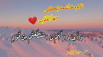 تلاوه خاشعه من سورة الانفال [ وأعدوا لهم ما استطعتم ]