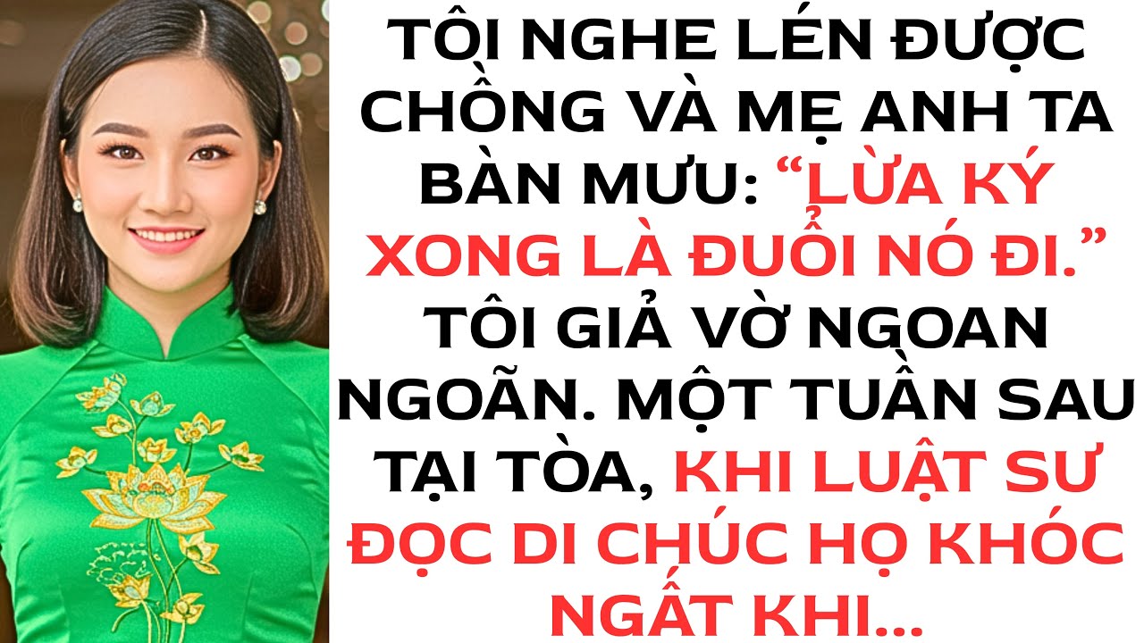 Chồng đòi ly hôn và tôi nghe được kế hoạch của chồng với mẹ anh ta...