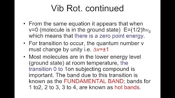 CHE342 L7 Vibrationa rotational spectroscopy