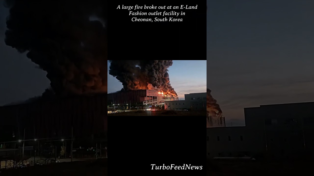 Крупный пожар в аутлете E Land Fashion Outlet в Южной Корее