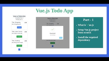 #1 Vue js todo app tutorial | Vue js Setup | Vue js tutorials for beginners