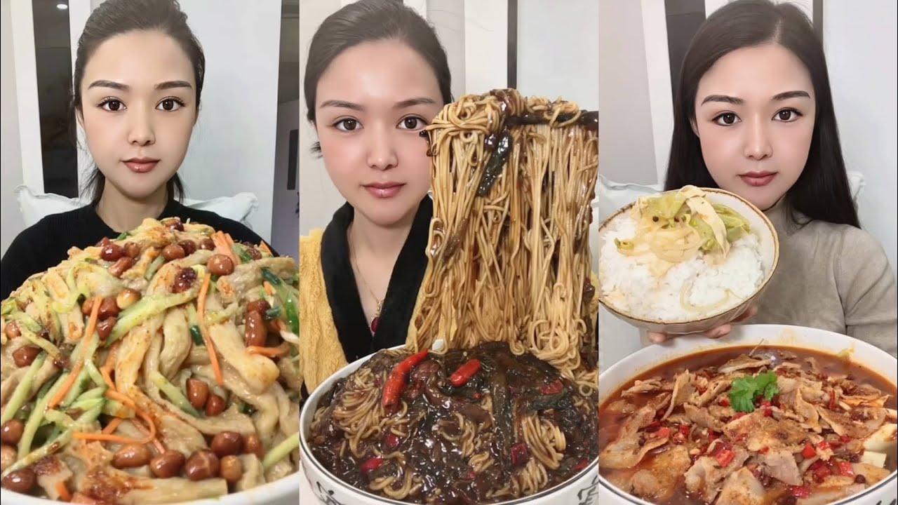 Chinese Food Mukbang Eating Show | 중국비빔국수 먹방 | 중국 면 먹방 모음 | 중국먹방/볶음밥먹방 | 돼지고기밥 먹방 | 중국음식 먹기 리얼사운드
