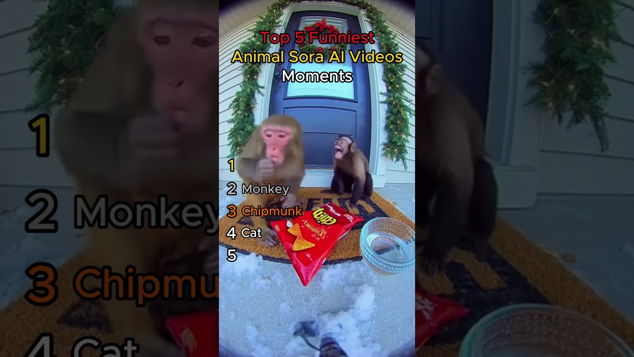 Top 5 Funniest Animal Sora AI Videos Moments. 
