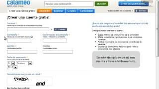 Calaméo - Crear una cuenta.