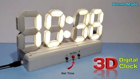 How to Make 3D Digital Clock | Diy 7 Segment Digital Clock With RTC Module | Homemade Digital Clock