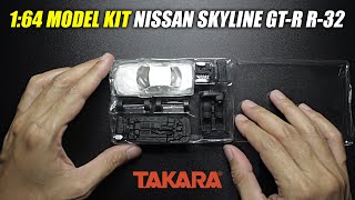 TRY TO BUILD TAKARA MODEL KIT 1:64 NISSAN SKYLINE GT-R R-32