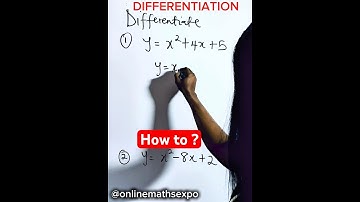How to Differentiate a function in seconds #calculus