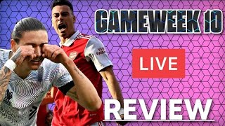 DJ SINCLAIRO Live: Arsenal Beat Liverpool + United win vs Everton- Gameweek 10 Review