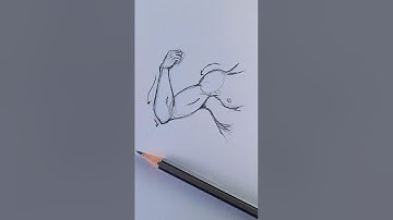 Best trick to draw a muscular arm 💪 #art #shorts #satisfying #drawing #tutorial #howto #howtodraw
