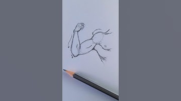 Best trick to draw a muscular arm 💪 #art #shorts #satisfying #drawing #tutorial #howto #howtodraw