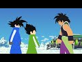 Goku and vegeta vs broly stick fight