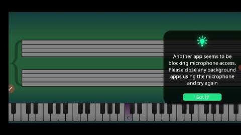 Solving Simply Piano isssue another app seems to be blocking microphone access. Two solutions 😇
