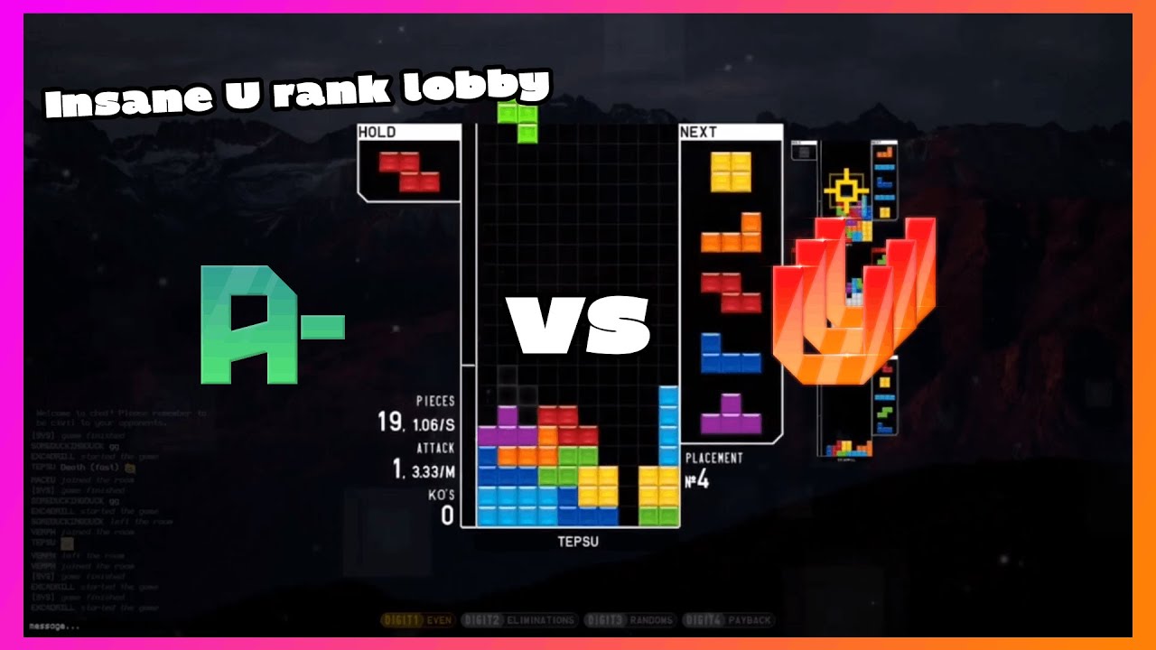 Tetrio Ranks U Ranks bully an A- rank in TETRIO - YouTube