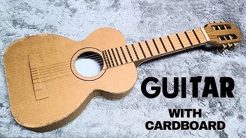 Make a GUITAR From Cardboard at Home Easily #cardboard #diy