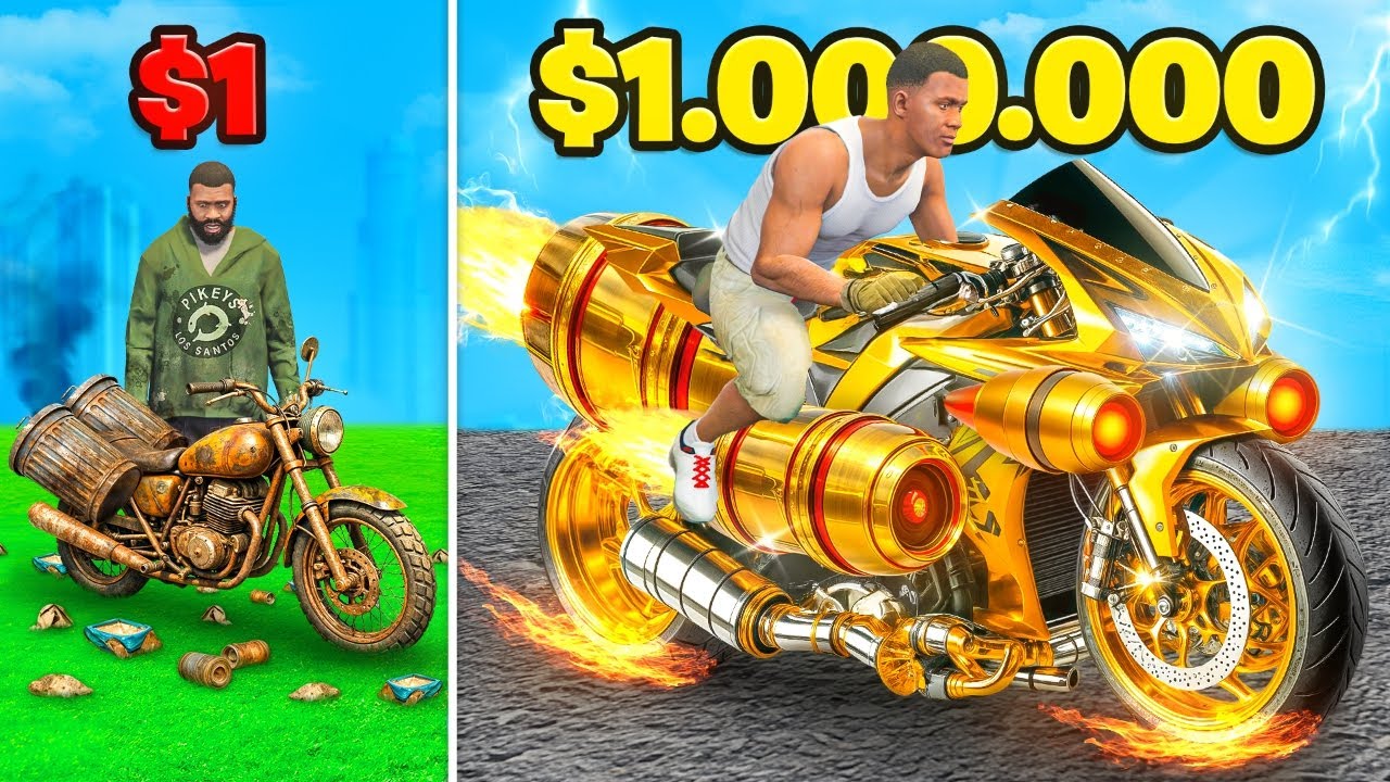 MOTO COHETE de 1$ vs 1.000.000$ en GTA 5