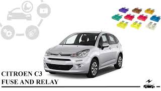 Fuse box diagram Citroen C3 with assignment and location