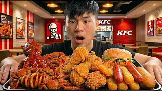 KFC EXTREME CRUNCHY FRIED CHICKEN MUKBANG | Cheeseburger & Cheese Sticks ASMR