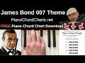 James Bond 007 Theme by Monty Norman | Simple Piano Right Hand Tutorial  | FREE Chord Chart
