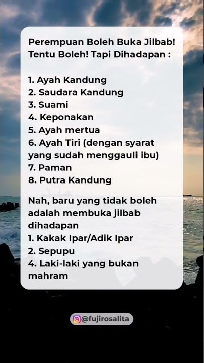 ✨Perempuan boleh Buka Jilbab! Tapi orang tertentu 😉