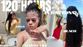 120 HOURS IN DAYTONA| TRIP VLOG 𓇼| Beach, parties, eating,   the teenage life, outings, etc