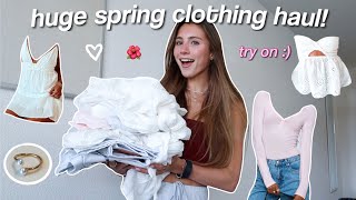 HUGE SPRING TRY ON CLOTHING HAUL 2024 *cute \& trendy outfits*