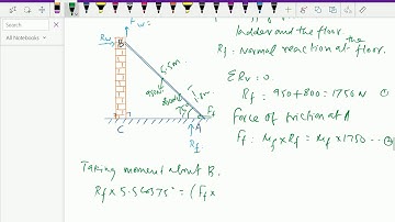 Engineering mechanics : - ( Lader Friction ; Solving problem ) - 43.