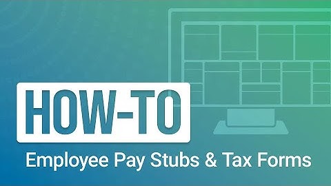 eBacon How-To: Employee Pay Stubs & Tax Forms