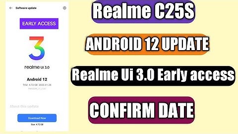Realme C25s Realme Ui 3.0 Early access Beta Form Live | Confirm Date | Android 12 beta Update