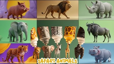 Safari Animal Sounds Song | Nursery Rhyme for Kids - Learn Animal Names and Sounds