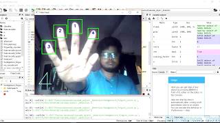 Hand Gesture fingers count using opencv python-3.6