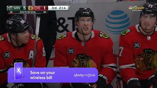 Blackhawks announcer seems uncomfortable talking about 5G