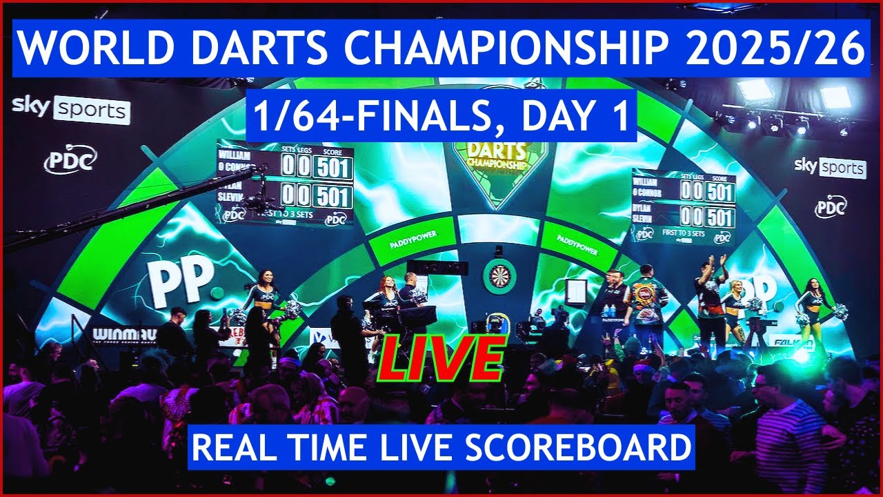2025/26 PDC World Darts Championship Live Scores | Today 1/64-Finals, Day 1 Matches