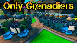 Only Grenadiers Mercenary Base Fallen Mode Roblox Tower Defense Simulator
