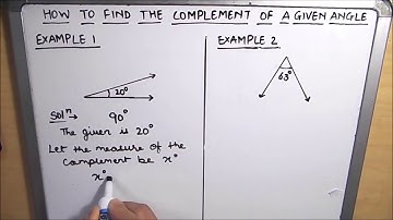 How to find the complementary of an angle / Finding complementary angle
