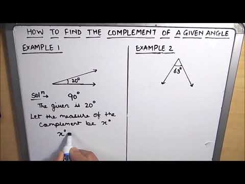 How to find the complementary of an angle / Finding complementary angle