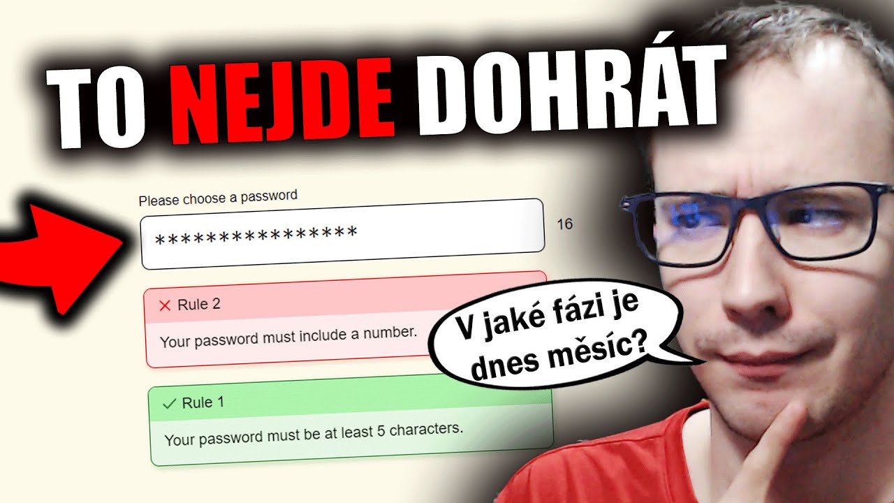 Tohle je těžší než jsem myslel - The Password Game