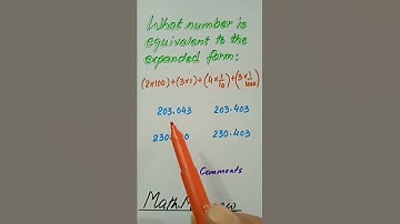 Decimal expanded form#MathMarrow#Math shorts#Standard and expanded form