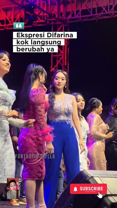 Ekspresi Difarina kok langsung berubah ya #dangdut #adella #difarinaindra