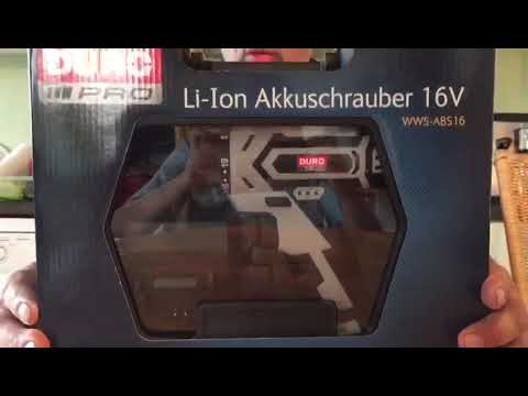 Unboxing Aldi Li-Ion Akkuschrauber 16V DURO Pro - YouTube