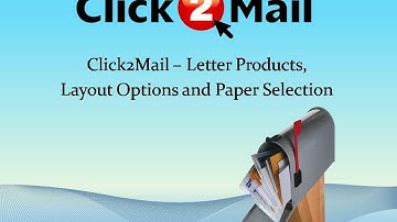 Click2Mail Letter Products